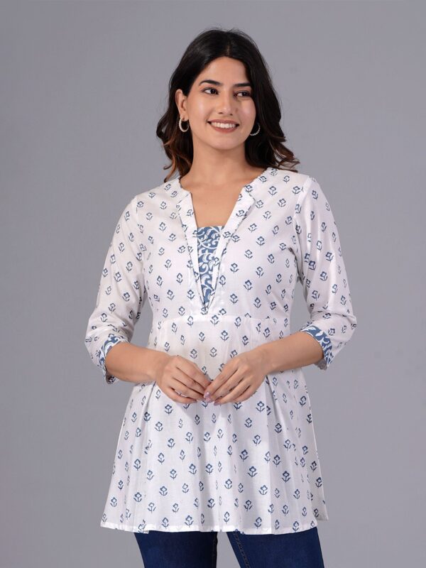Ethnic Motifs Printed Cotton A-Line Kurti